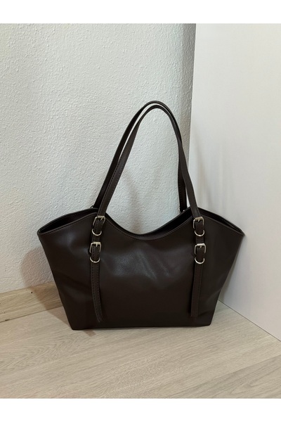 Bagnest Soft Leather Women's Shoulder Bag with Belt Detail