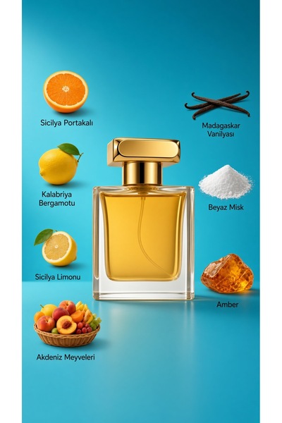 DOA KOZMETİK Pura - 50ml Unisex Kalıcı Parfüm - Meyveli ve Amber Notalı