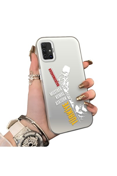 ucuc Samsung Galaxy A51 4g Compatible Hard Acrylic Back Silicone Edge Lens Pr...
