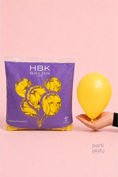HBK Balon بالونات HBK باللون الأصفر الباستيلي مقاس 5 بوصات 100 قطعة، بالونات ...