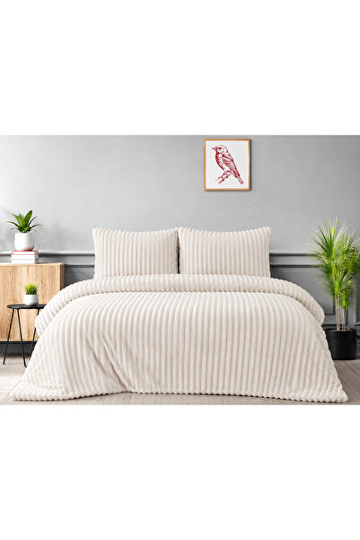 YÜNTEKS Diamond Kürk Riva Desen Comforter Set, Çift Kişilik Yorgan Seti (220x...
