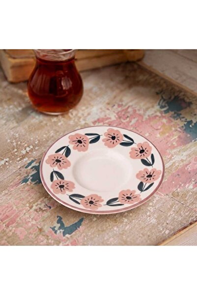 Evidea Kitchen Gül Bahçesi Çay Tabağı - Renkli - 12,5 cm