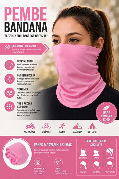 SPEED BİKER Termal Fonksiyonel Pembe Boyunluk / Bandana / Bere