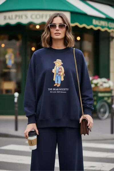 Aselim Hijap Moda The Bear Sea Comfort Set Takım Lacivert