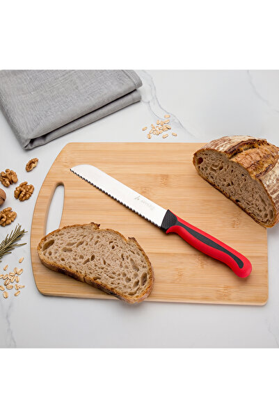 Aryıldız Plurex Dişli Ekmek Bıçağı Kırmızı 19 cm