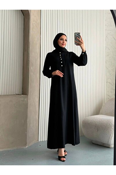 hefa moda TESETTÜR ÖNDEN DÜĞMELİ SALAŞ ÇİLEK KUMAŞ ELBİSE