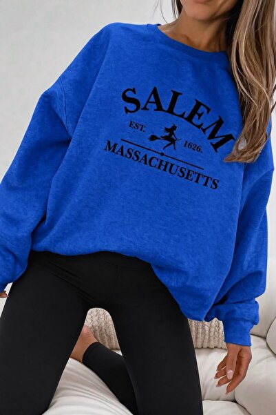 Oksit BS Salem Massachusetts prethodno štampana ženska majica sa širokim izrezom