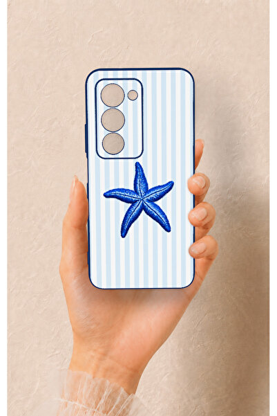Vip Case Redmi 15 5G Uyumlu Mavi Deniz Yıldızı Desenli Silikon Kılıf