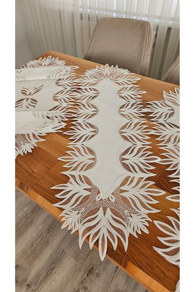 ZESA HOME 5 Piece Luxury Living Room Sets with Agar Guipure on Linen