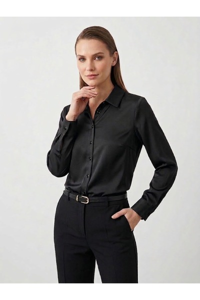 Ekol Regular Fit Saten Ofis Gömleği 1501