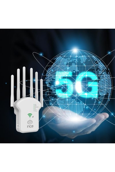 Inca IRE-1200 | 1200Mbps Wi-Fi Sinyal Güçlendirici Menzil Genişletici Repeater Dual Band