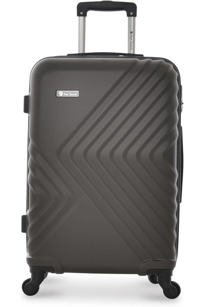 New Travel Suitcase, Dark Gray, Made of ABS, 3 Pieces, Lightweight with 360° Rotating Wheels and Shock Resistant