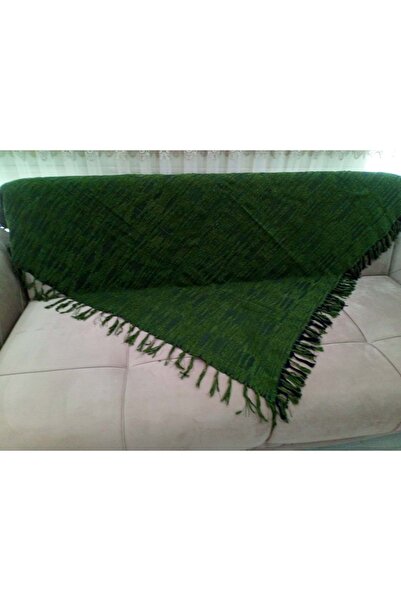 Mandaş Hand-Woven New Generation Sofa Throw 170*170 1 Piece Green