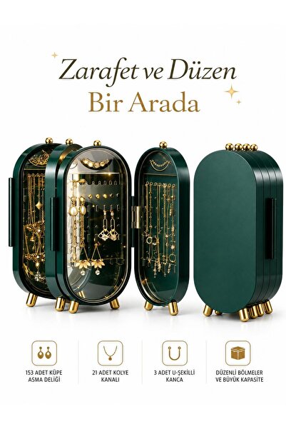 ATLT ATLANTİS KATLANABİLİR AYNALI VE AYAKLI TAKI STANDI KOLYE KÜPE STANDI TAK...