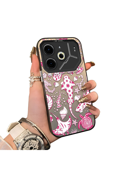 ucuc Tecno Pova 6/Pova 6 Pro 5g Compatible Hard Acrylic Back Silicone Edge Le...