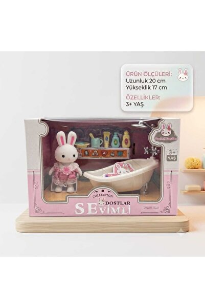Daily Bazaar Sevimli Dostlar Banyo Oyun Seti – Tavşan Figürlü ve Aksesuarlı B...