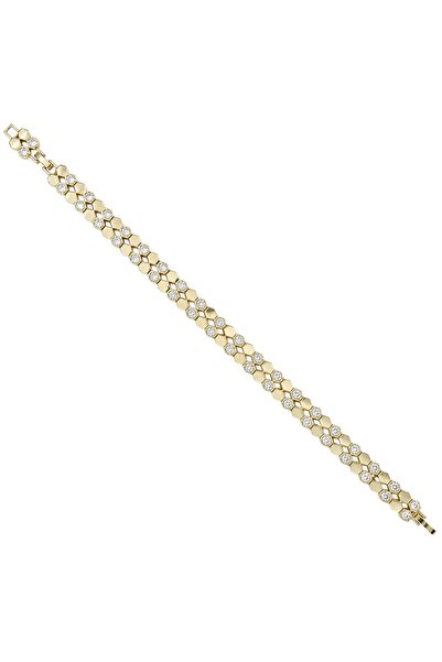 neslyaccessories Kuyumcu İşçilikli 14 Ayar Altın Kaplama Petek Model Bilezik