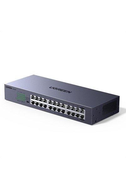 Ugreen 24 Bağlantı Noktalı Gigabit LAN Anahtarı, 19 İnç Raf Montajı (24 Bağlantı Noktası)