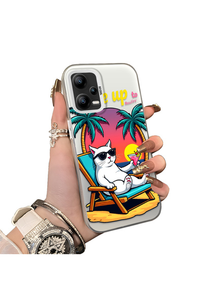 ucuc Xiaomi Redmi Note 12 5g Compatible Hard Acrylic Back Silicone Edge Lens ...