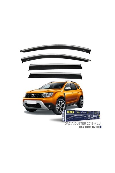 aycenoto DACİA DUSTER 2 201-2023 KROMLU CAM RÜZGARLIĞI ÖN - ARKA 4 PARÇA POLİKARBON FÜME NİKEN NKN-047DC11020
