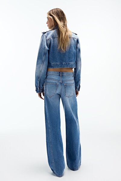 Bershka Yüksek bel barrel fit jean