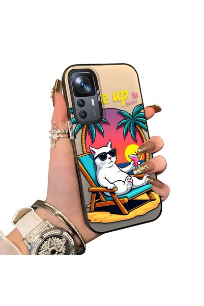 ucuc Xiaomi Mi 12T/12T Pro Compatible Hard Acrylic Back Silicone Edge Lens Pr...