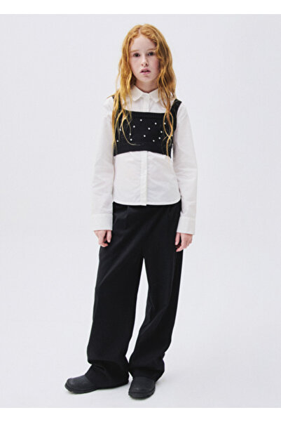MAYORAL Black Girls' Pleated Pants 7529