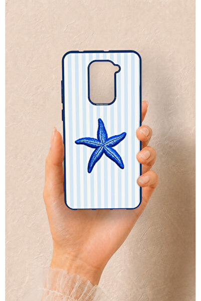 Vip Case Redmi Note 9 Uyumlu Mavi Deniz Yıldızı Desenli Silikon Kılıf
