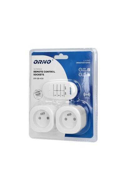 Orno PRIZĂ ELECTRICĂ CONTROLATĂ DE LA DISTANȚĂ 2+1 MINI - ON-GB-439