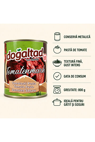 DOĞALTAT Pastă de Tomate DOĞALTAT, Set 3 x 800 g