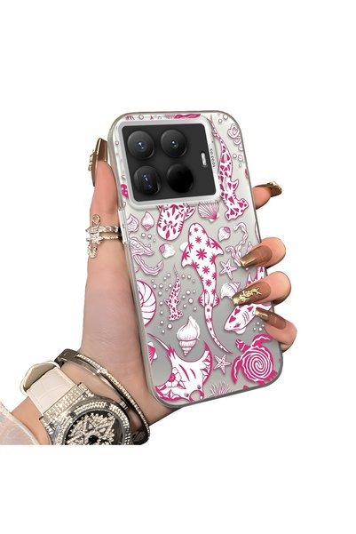 ucuc Xiaomi Mi 15t Pro Compatible Hard Acrylic Back Silicone Edge Lens Protec...