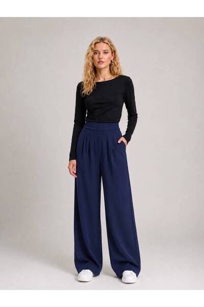BILDEŞA Trousers - Dark blue - Basic