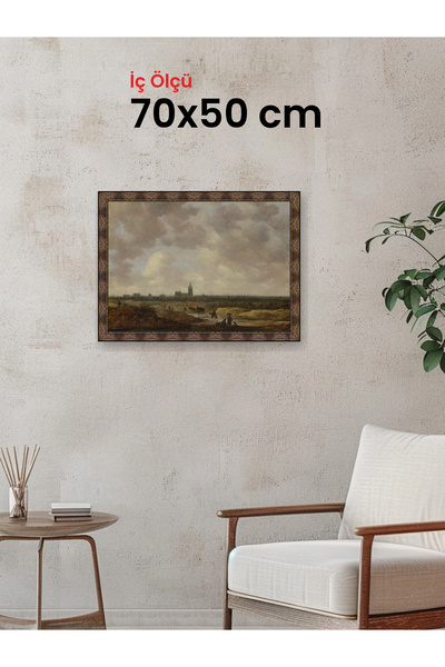 HARS Heritage Eskitme Kahverengi Çerçeve 70 x 50 cm Camlı
