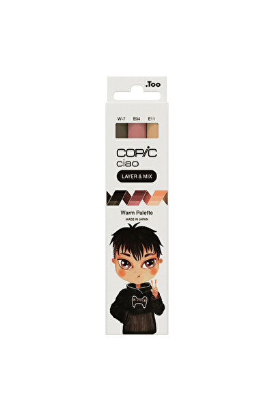 Copic Ciao Layer & Mix Marker Kalem Seti 3 Renk Warm 220750311