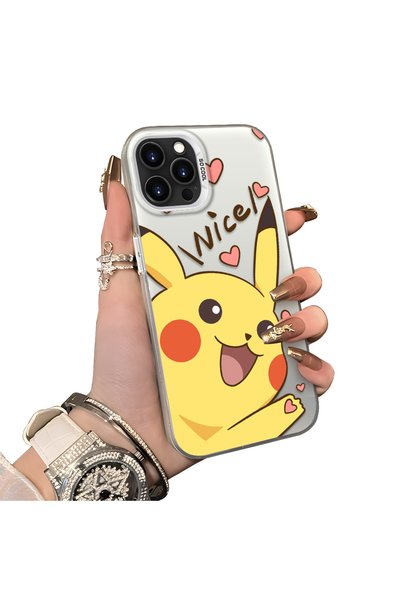 ucuc iPhone 15 Pro Max Compatible Hard Acrylic Back Silicone Edge Lens Protec...
