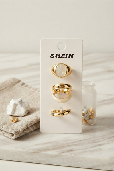 Marsilyan Bijou Rings - Gold-colored - Agate