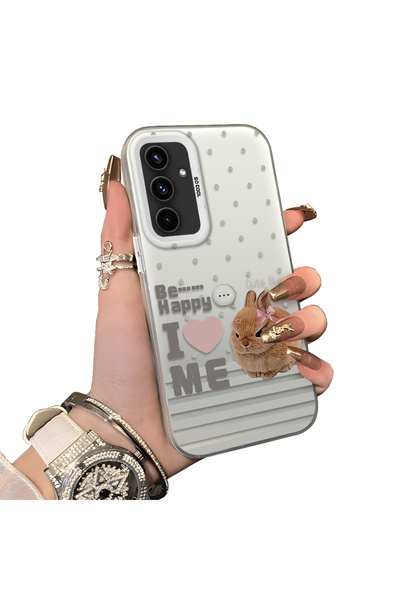 ucuc Samsung Galaxy A54 Compatible Hard Acrylic Back Silicone Edge Lens Prote...
