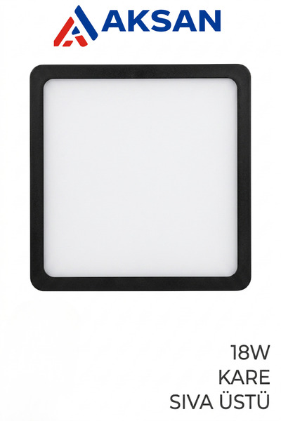 Cata CT-5236 18W Sıva Üstü Kare Led Panel Siyah Kasa Beyaz Işık 6400K 1900 Lü...