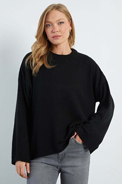 Fulla Moda Sweaters - Black - Oversize