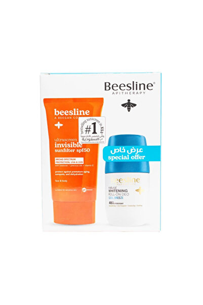 Beesline كريم ألترا سكرين غير مرئي للحماية من الشمس بعامل حماية 50+ مع مزيل ع...