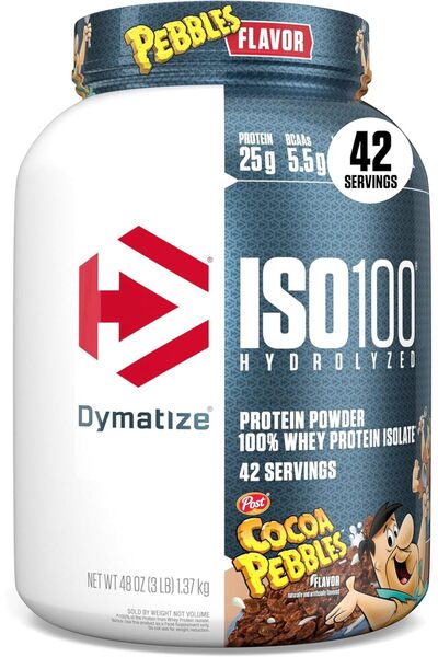 Dymatize ISO100 Hydrolyzed Protein Powder, 100% Whey Isolate, 25g of Protein,...