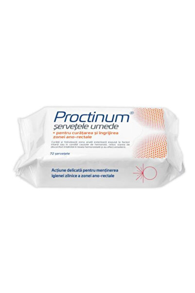 Zdrovit Proctinum Servetele pentru Igiena Ano-rectala Zdrovit, 72 bucati