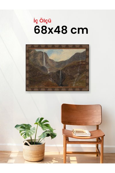 HARS Heritage Eskitme Kahverengi Çerçeve 68 x 48 cm Camlı