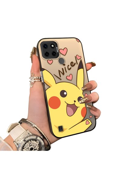 ucuc Realme C21Y/C25Y Compatible Hard Acrylic Back Silicone Edge Lens Protect...