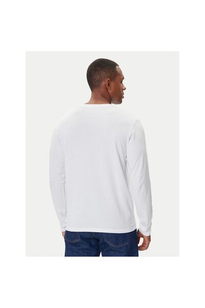 Jack & Jones Bluză cu mânecă lungă pentru bărbați 12279538 Albă