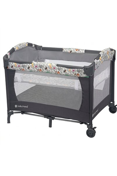 babytrend سرير أطفال محمول EZ Rest مع سرير أطفال صغير - Safari Snuggles