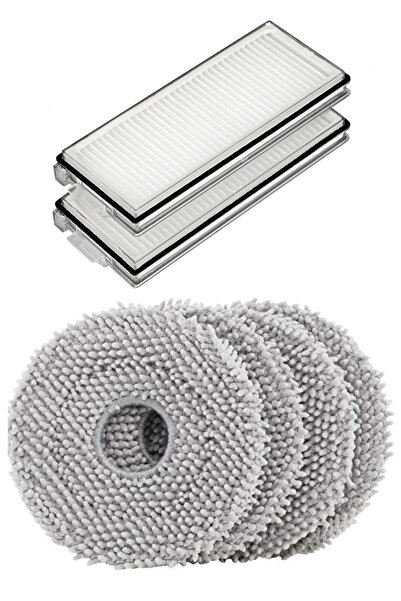 Rovexa Roborock Qrevo C Compatible 2 Hepa Filters 4 Mop Fiber Mops