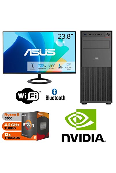 ASUS ŞAFAK-OFİS PC AMD Ryzen 5 5500 32GB RAM 4GB Ekran Kartı 1 TB M.2 SSD 600...