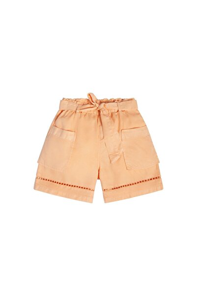 Guess Pantaloni scurți relaxați pentru fete, culoarea Piersicii