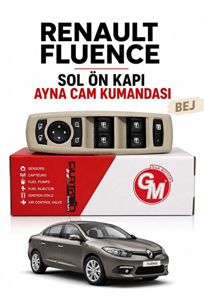 GUA Renault Fluence Megane 3 Sol Ön Bej Cam ve Ayna Kumanda Düğmesi 4’lü 2540...
